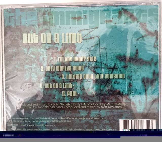 The Immigrants - Out On A Limb CD (2000) SEALED! Canadian - photo 2