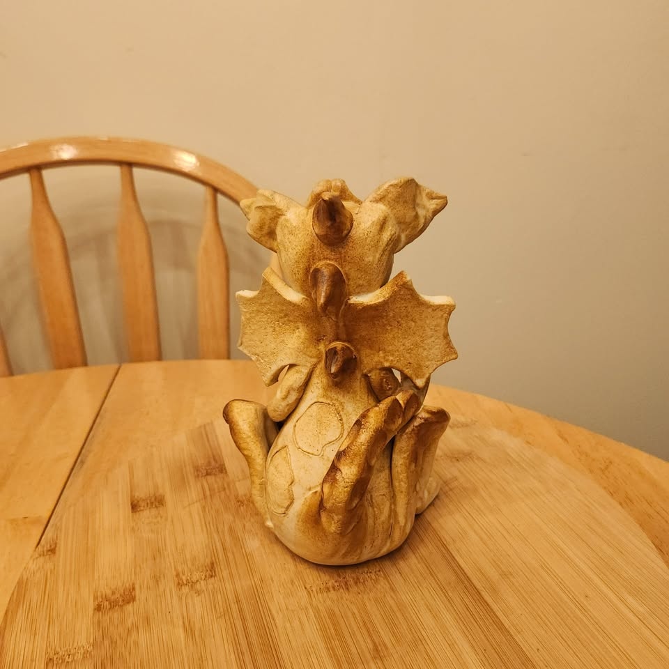 Hand Crafted Clay Dragon - photo 3