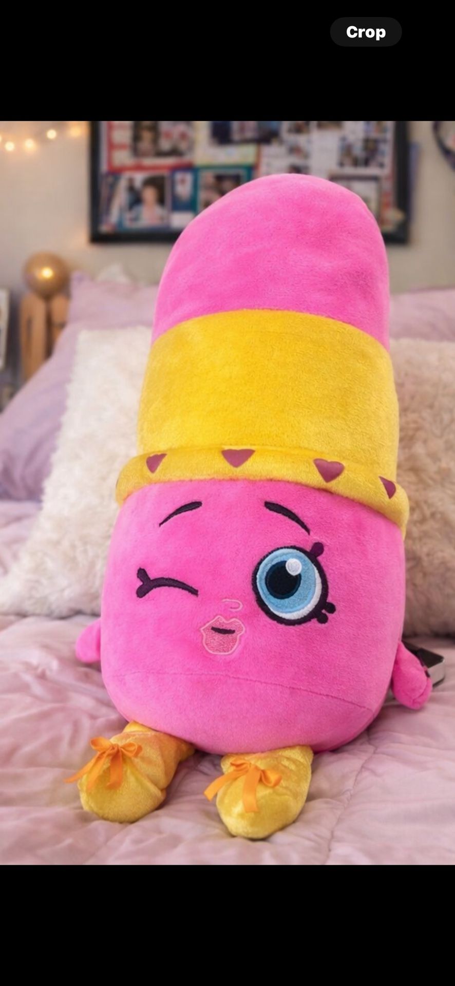 Shopkins Lippy Lips Jumbo Plush – 18” – Like New