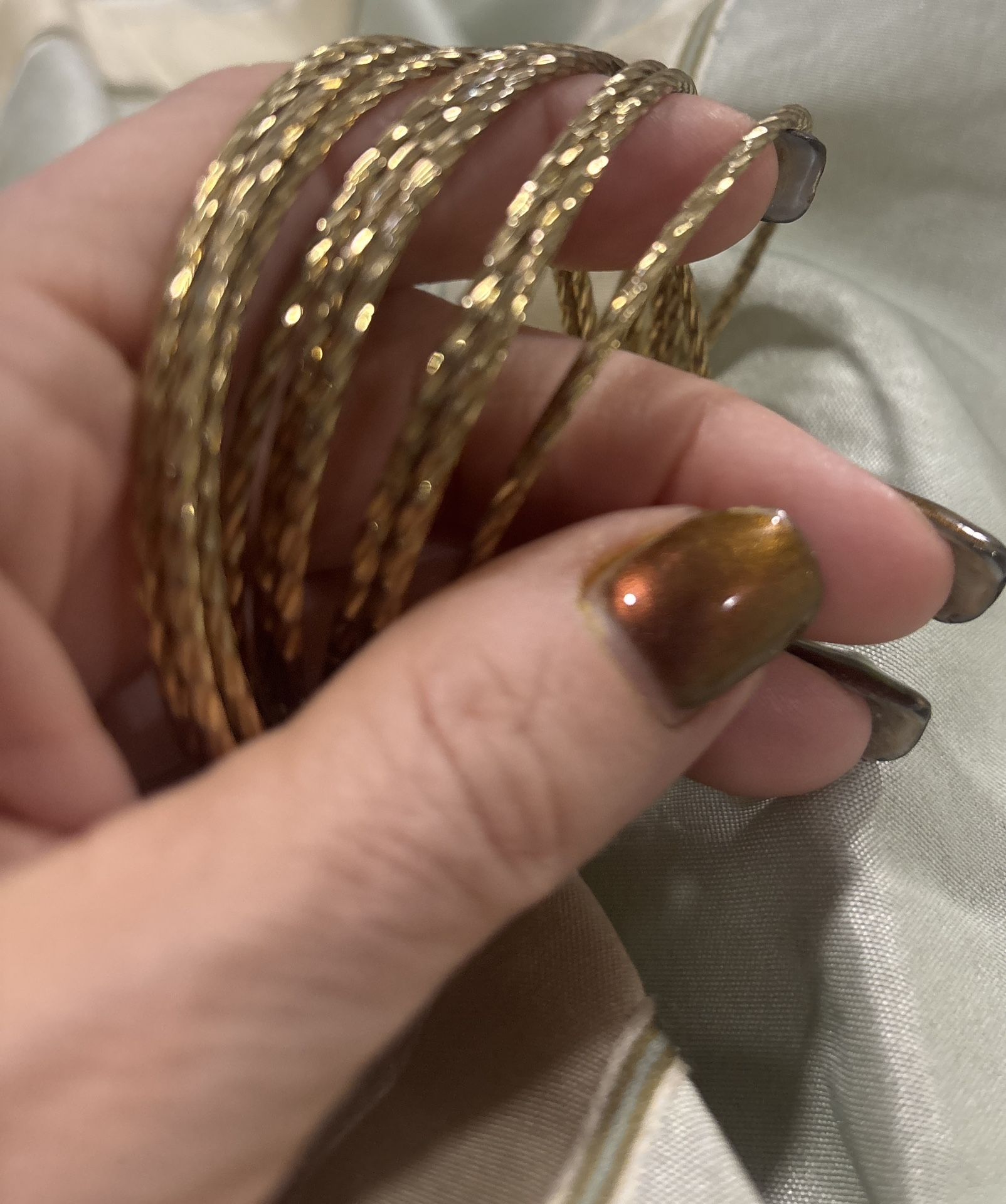 Boho Gold Bangle Stack & Earth-Tone Dangle Earrings Set - photo 5