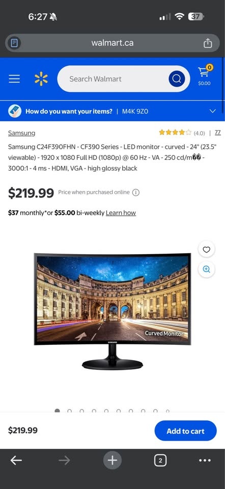 24 in Samsung Curved Monitor - photo 3