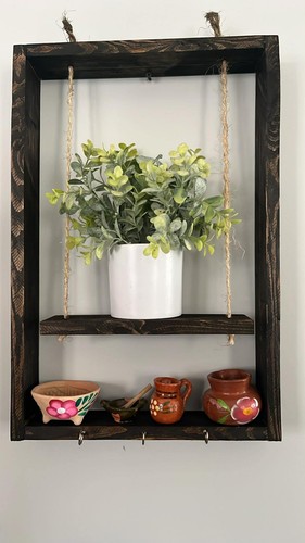 Rustic Wooden Wall Decor with Hanging Rope – Farmhouse Style - photo 3