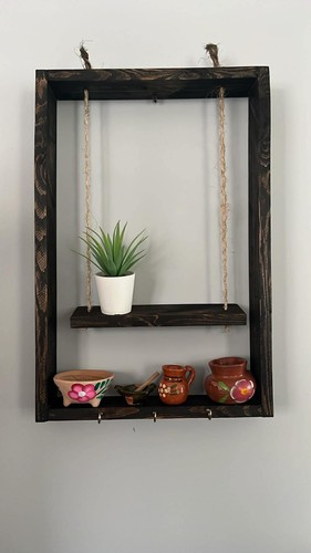 Rustic Wooden Wall Decor with Hanging Rope – Farmhouse Style - photo 4