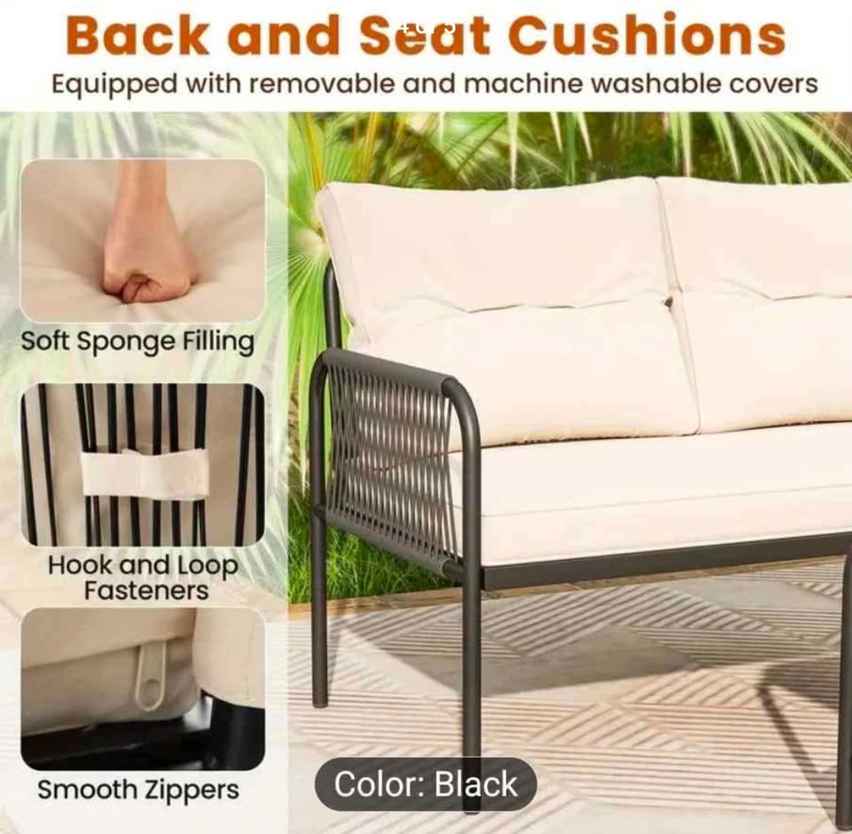 Brand new 3pc patio sectional set. In a box. 1 left on sale. - photo 4