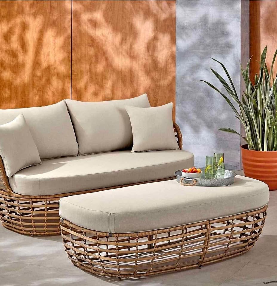 Brand new 2pc Patio loveseat and ottoman. In a box