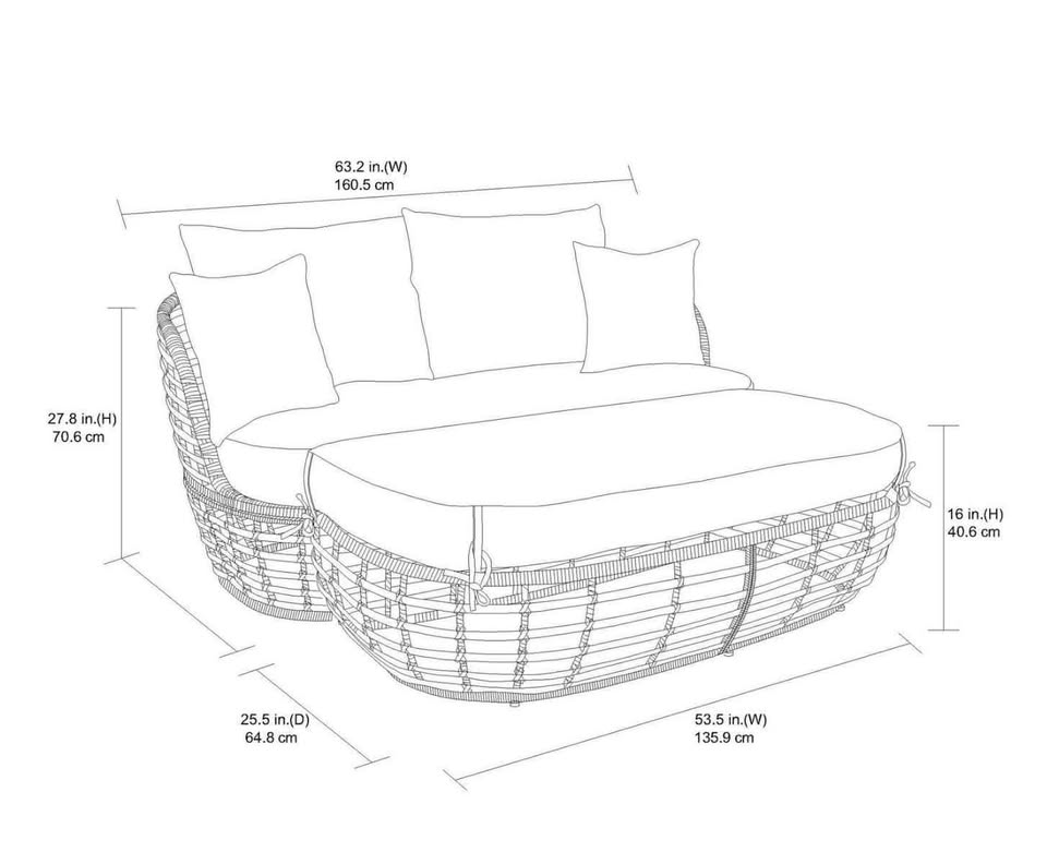 Brand new 2pc Patio loveseat and ottoman. In a box - photo 3