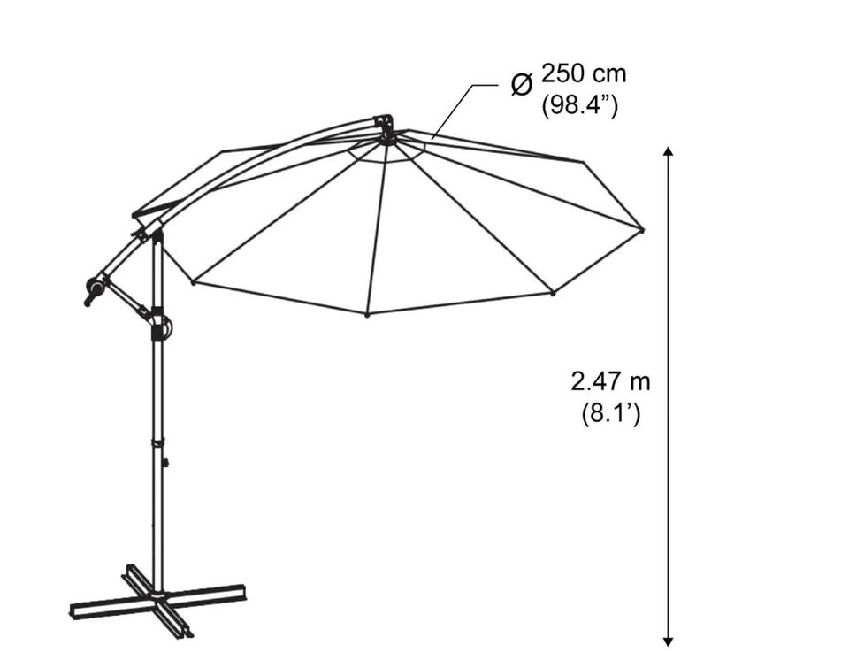 Brand new AARHUS Cantilever Umbrella (Dia 250 cm) - photo 2