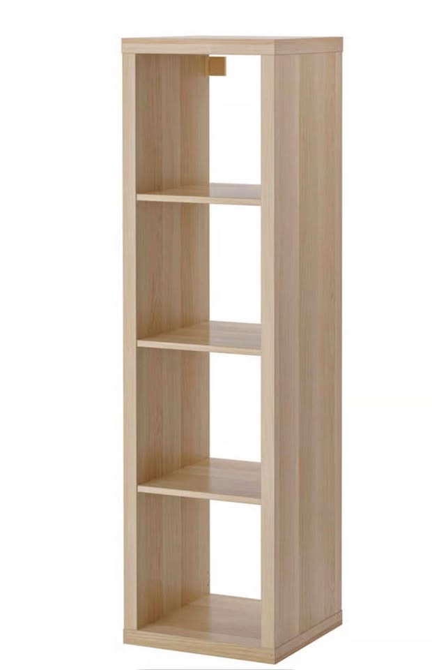 KALLAX Shelf unit, white stained oak effect, 42x147 cm