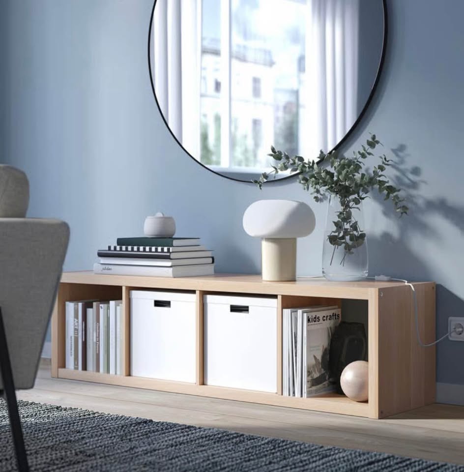 KALLAX Shelf unit, white stained oak effect, 42x147 cm - photo 3