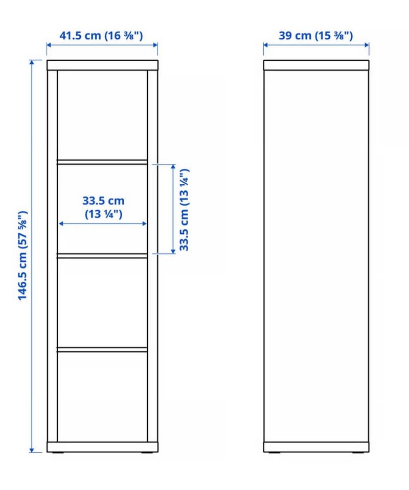 KALLAX Shelf unit, white stained oak effect, 42x147 cm - photo 5