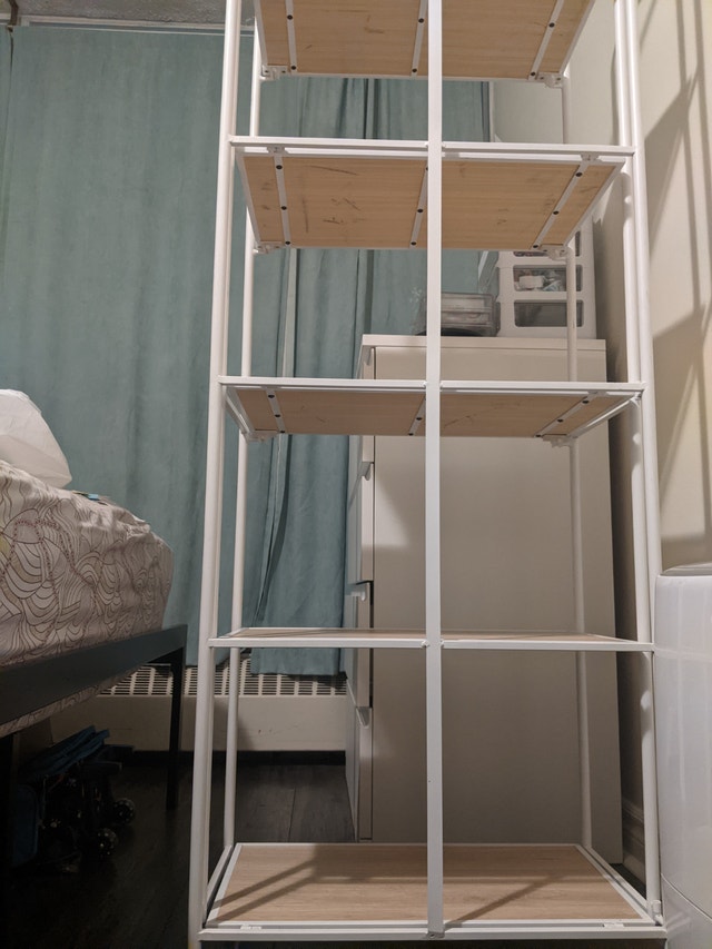 5-Tier Folding Bookshelf - White - Excellent Condition - photo 4