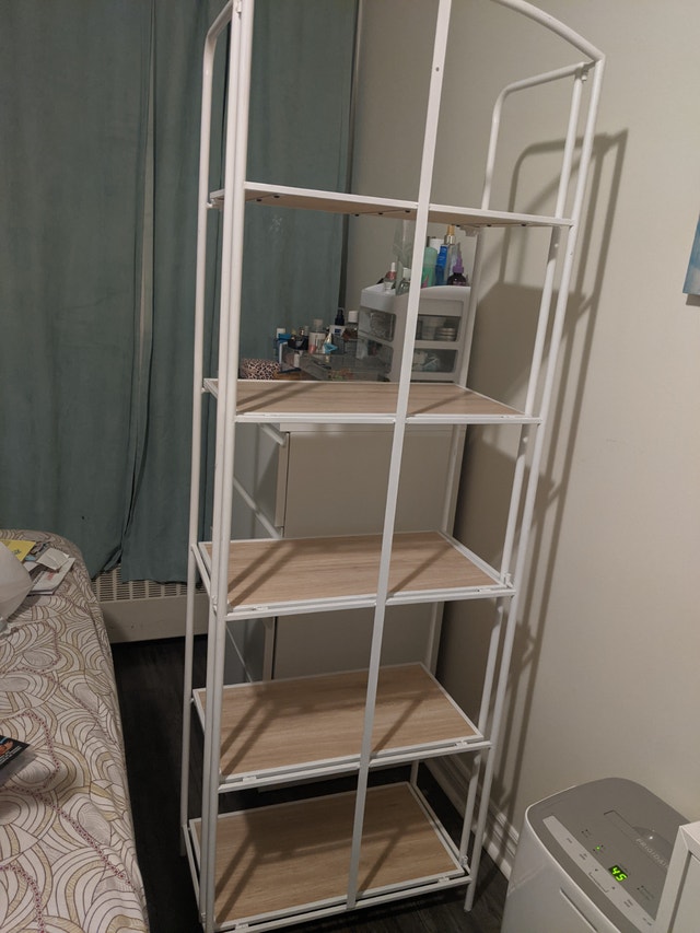 5-Tier Folding Bookshelf - White - Excellent Condition - photo 5