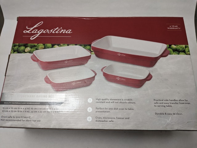 Lagostina Ceramic Bakeware Set (4-Pc) – Brand New - photo 2