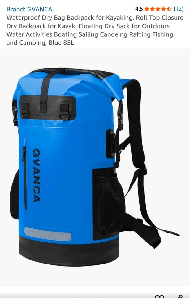 Brand new Blue Waterproof Dry Bag Backpack 55L Roll Top - photo 2