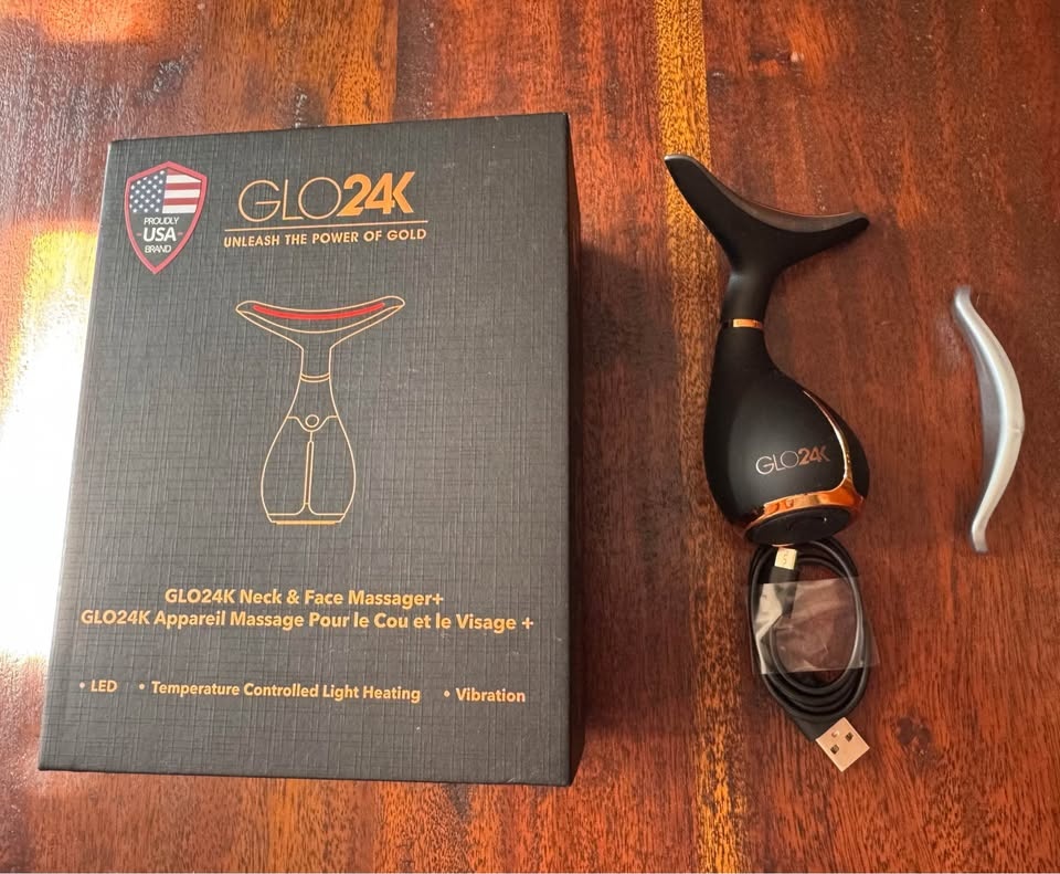 Neck and face beauty massager GLO24K LED - photo 2