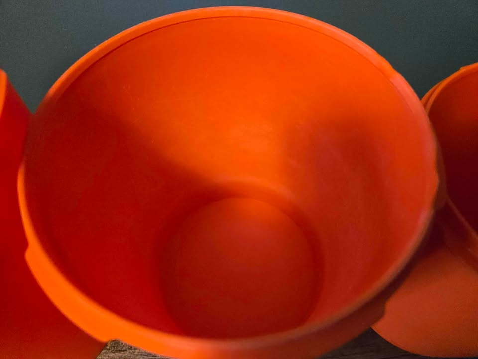 Vintage Tupperware Orange Canister Set - 4 Pc - photo 4