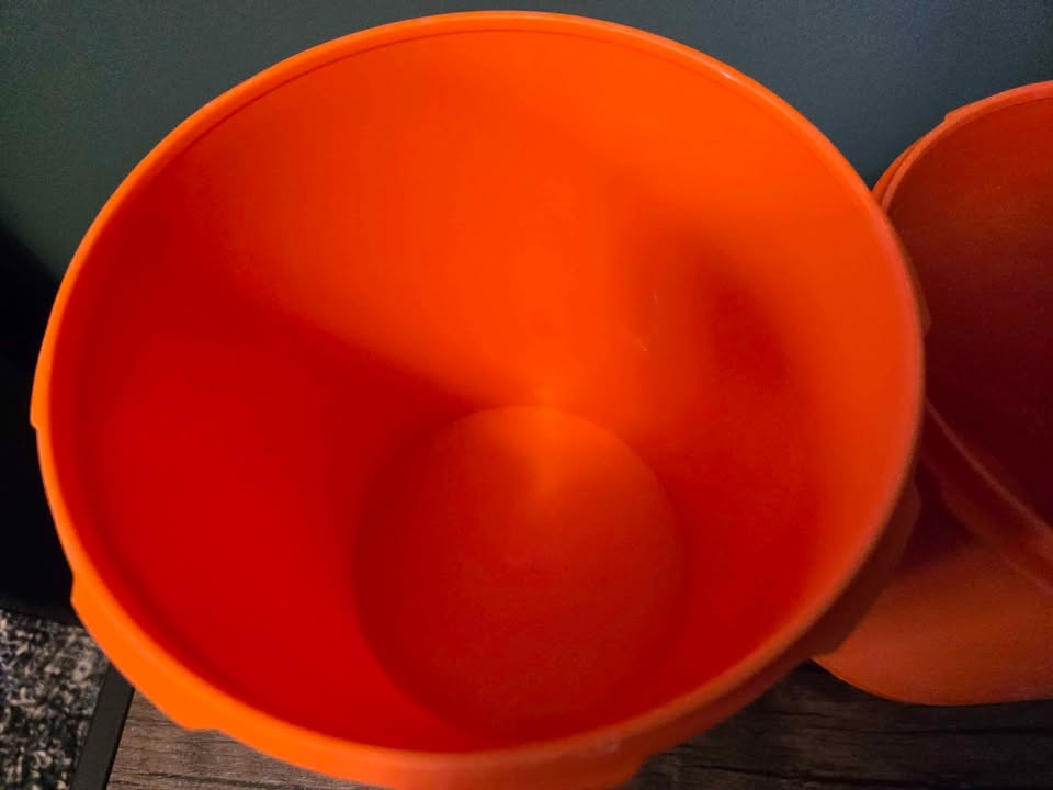Vintage Tupperware Orange Canister Set - 4 Pc - photo 5