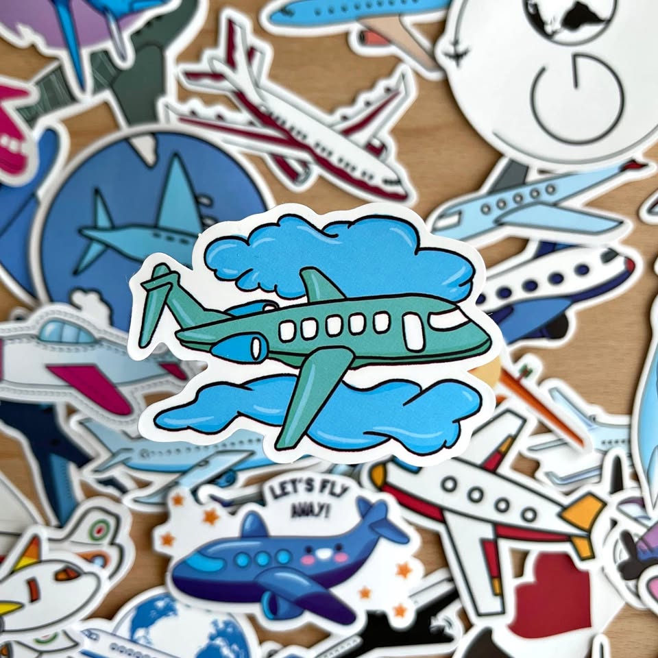 Pack of 48 Airplanes Stickers