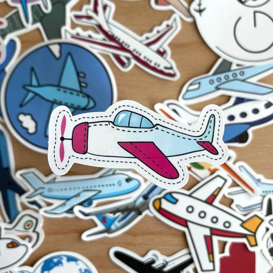 Pack of 48 Airplanes Stickers image indicator(2)