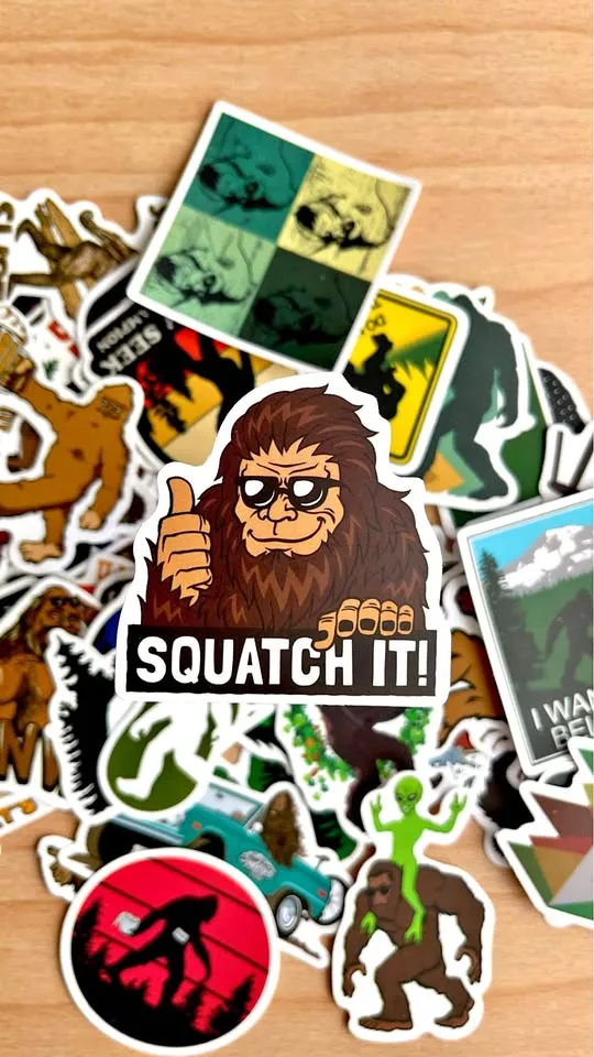 Pack of 50 Bigfoot Sasquatch Stickers thumbnail