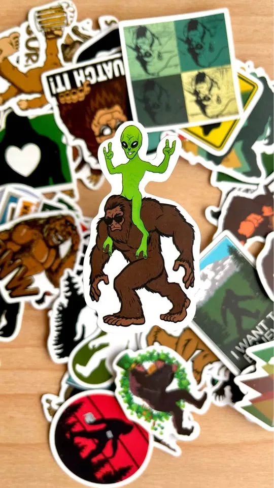 Pack of 50 Bigfoot Sasquatch Stickers image indicator(3)