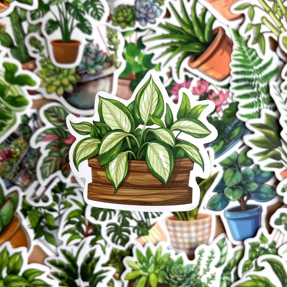 Pack of 50 Plants Stickers image indicator(6)