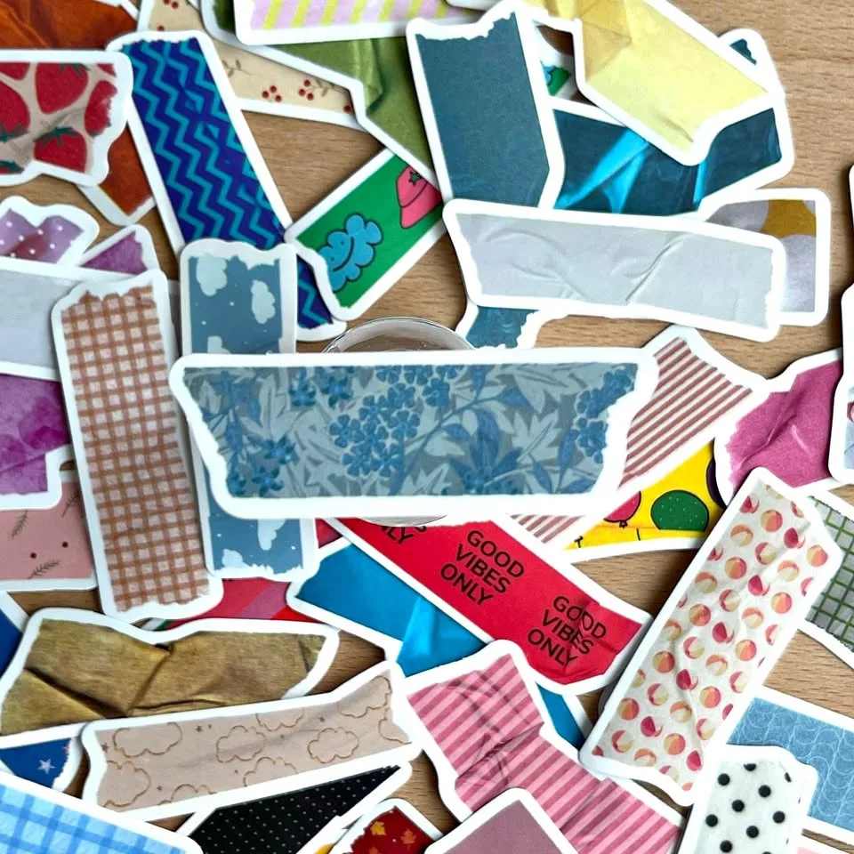 Pack of 50 Washi Tape Deco Stickers thumbnail