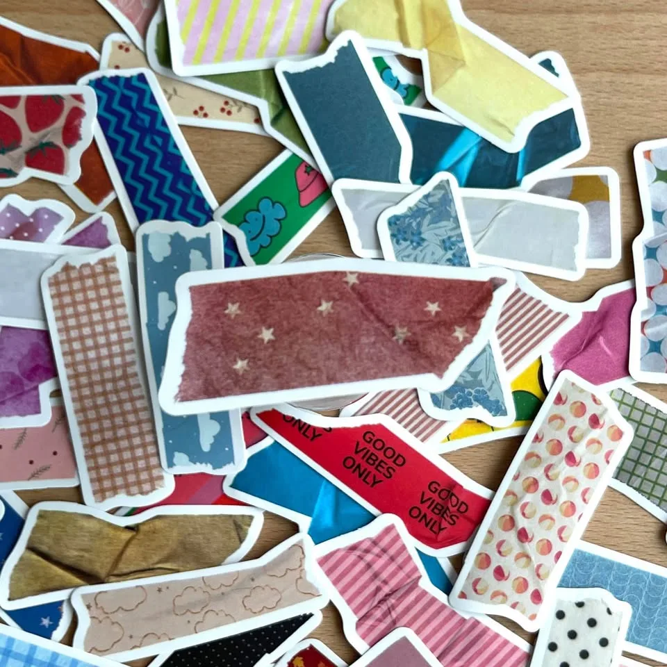 Pack of 50 Washi Tape Deco Stickers image indicator(2)