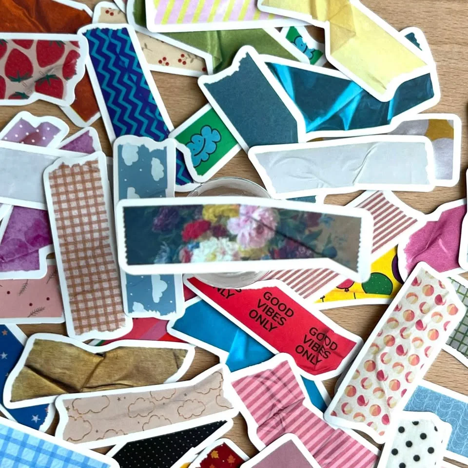 Pack of 50 Washi Tape Deco Stickers image indicator(5)