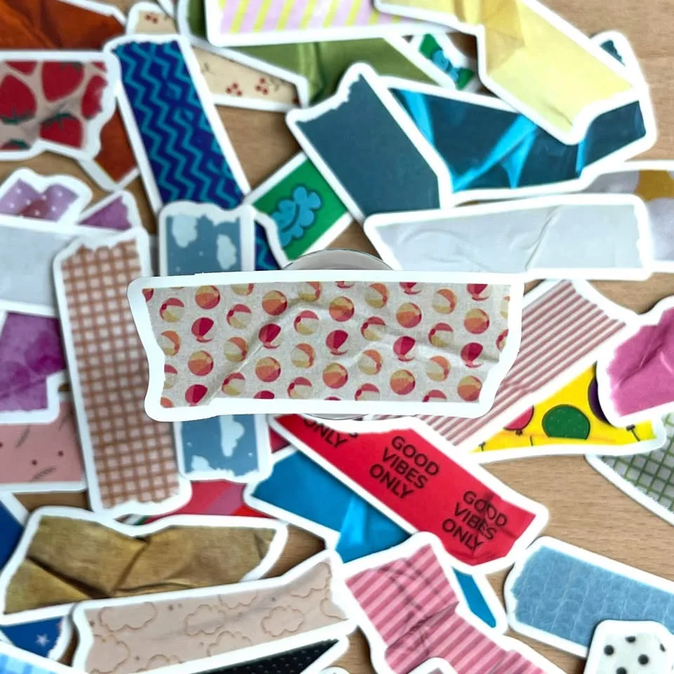 Pack of 50 Washi Tape Deco Stickers image indicator(6)