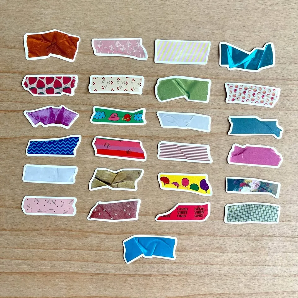 Pack of 50 Washi Tape Deco Stickers image indicator(9)