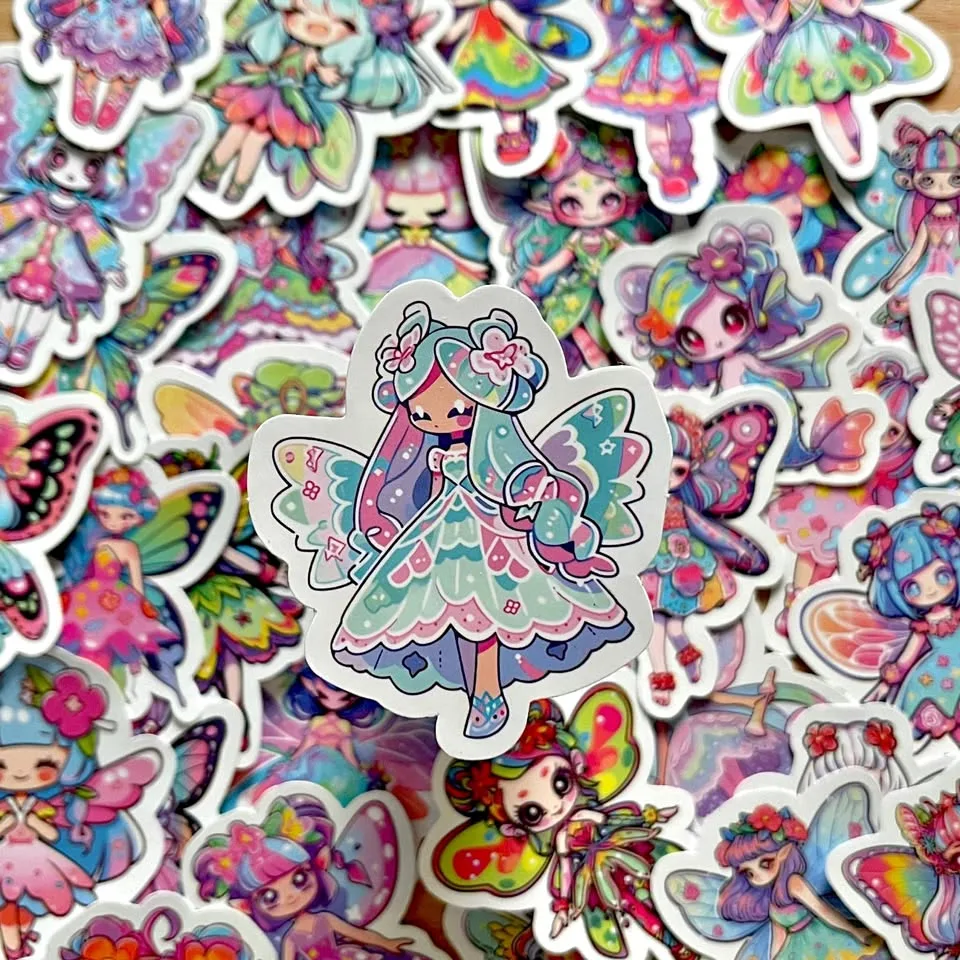 Pack of 51 Cute Cartoon Fairies Stickers thumbnail