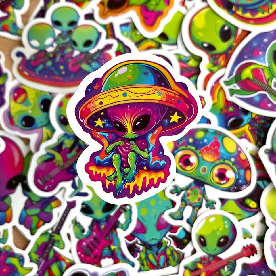 Pack of 51 Alien Rock Stars Stickers thumbnail