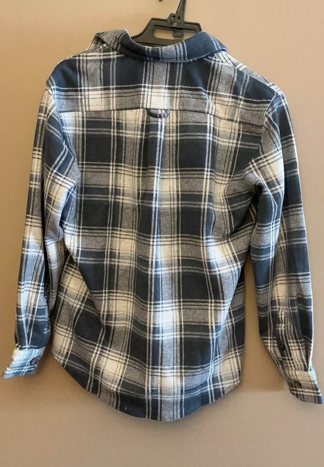 Knit Flannel Button-Up Shirt - Size Small - photo 3