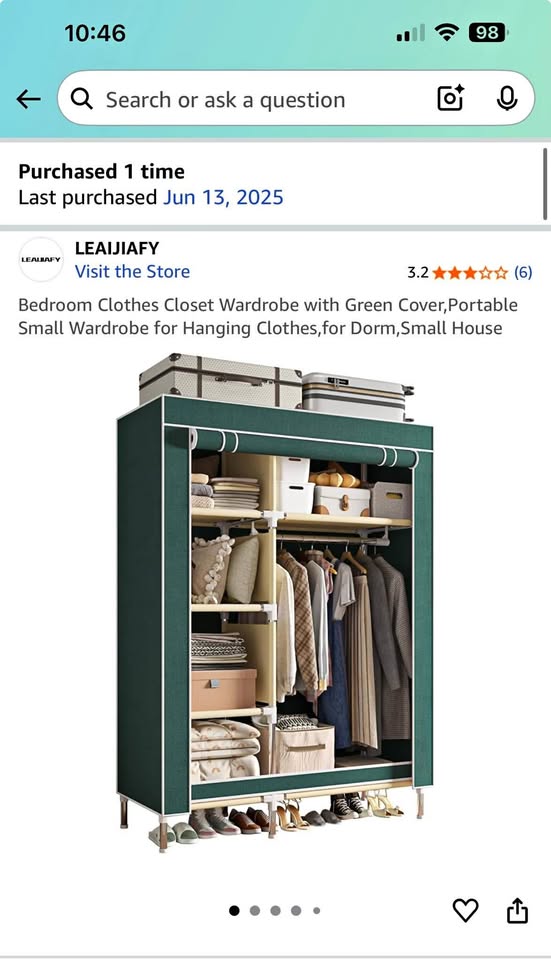 Still in box - small portable clothes wardrobe