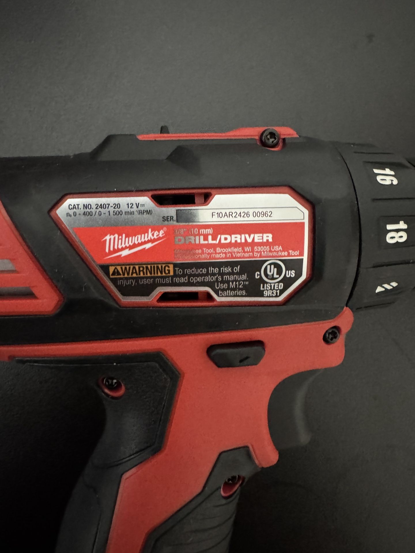 Milwaukee 2407-20 M12 12V Cordless Drill/Driver Bare Tool - photo 3
