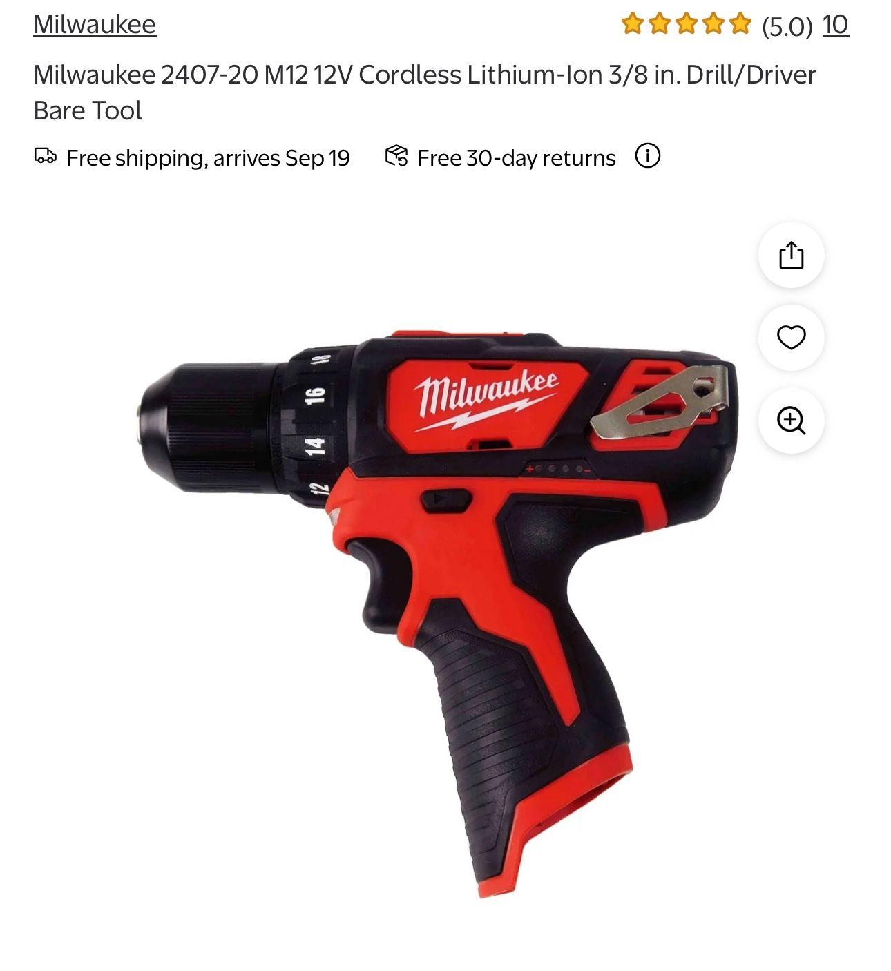 Milwaukee 2407-20 M12 12V Cordless Drill/Driver Bare Tool - photo 4