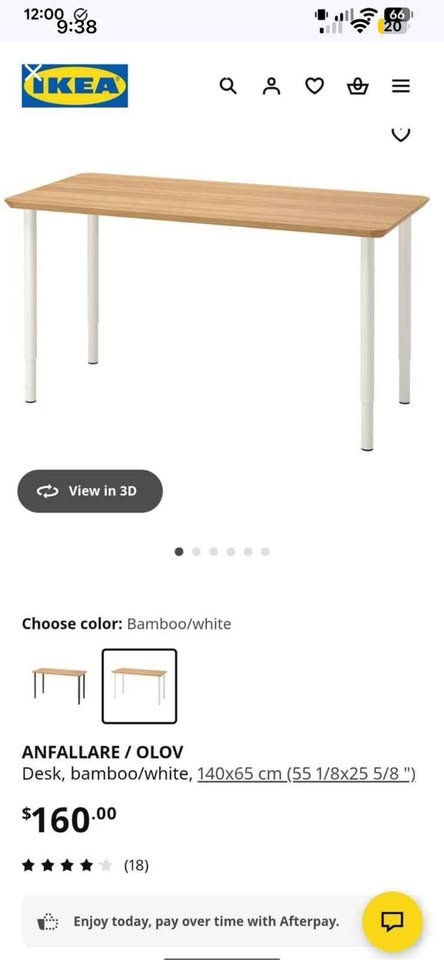 Ikea ANFALLARE Table with Adjustable Legs - photo 3