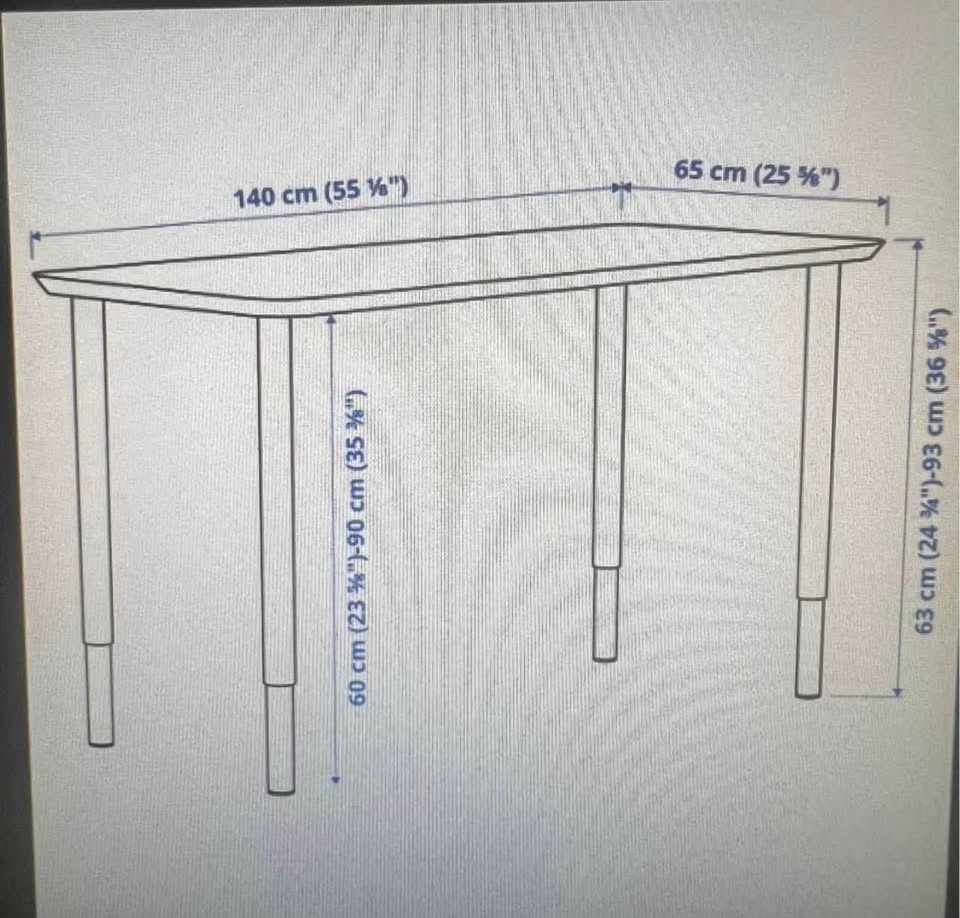 Ikea ANFALLARE Table with Adjustable Legs - photo 4