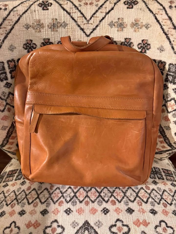 Leather Office Backpack