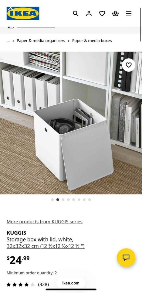 Ikea Kallax 2x2 + 4 White Kugis Containers
