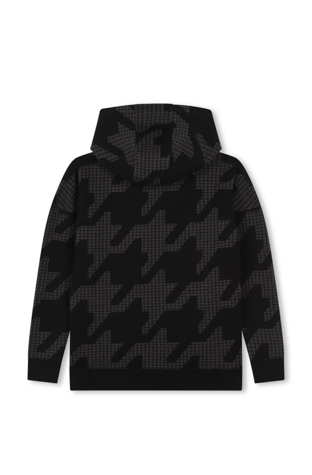 Hugo BOSS Kidswear Houndstooth Cotton Hoodie - photo 2