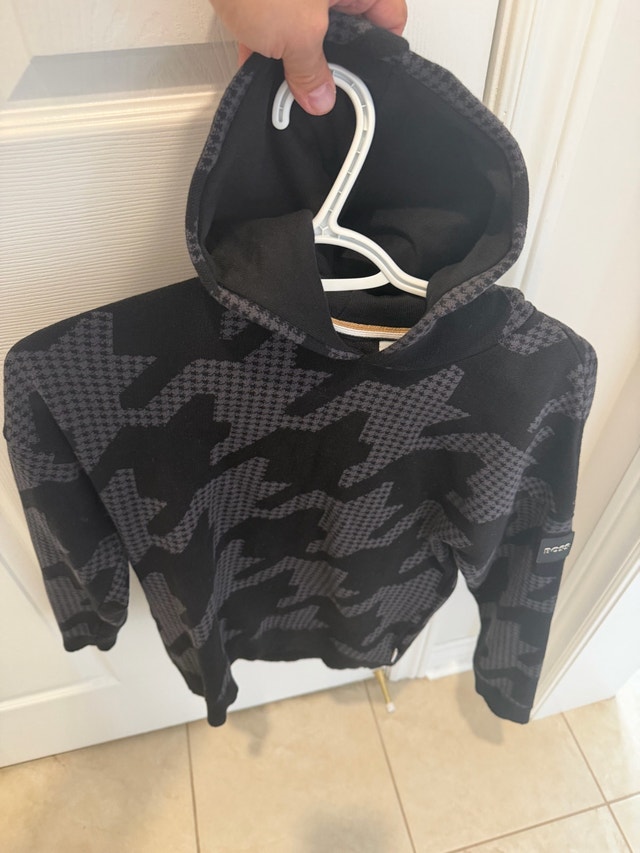Hugo BOSS Kidswear Houndstooth Cotton Hoodie - photo 3