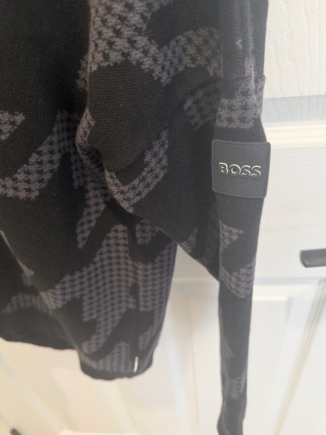 Hugo BOSS Kidswear Houndstooth Cotton Hoodie - photo 5