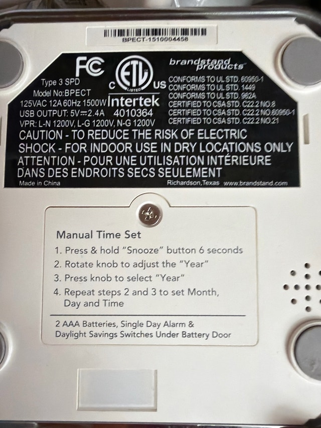 Brand New Cubie time digital alarm clock USB charger - photo 4