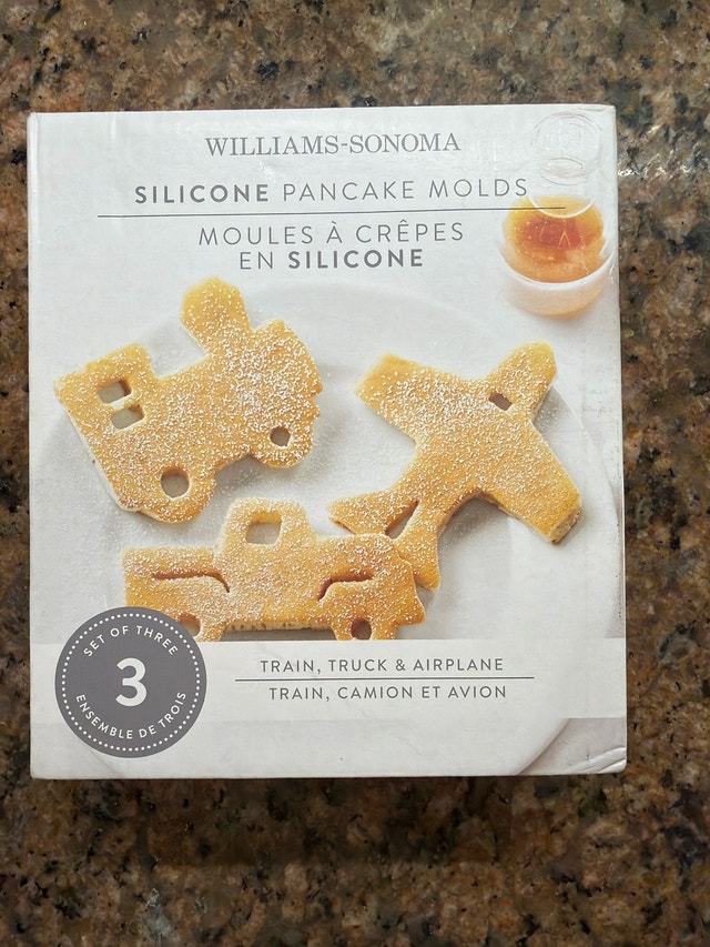 Williams Sonoma Pancake Molds - Train, Truck, Airplane Shapes