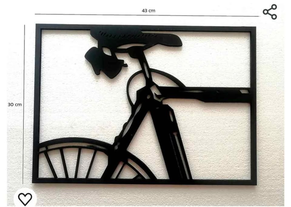 Brand new 3 pcs antique wooden bicycle wall art decor - photo 3