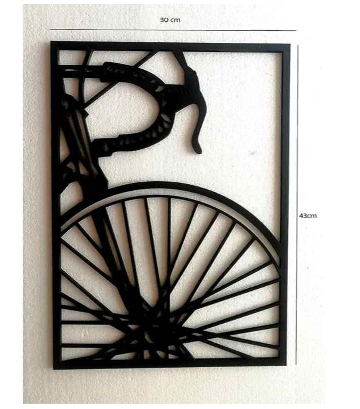 Brand new 3 pcs antique wooden bicycle wall art decor - photo 5