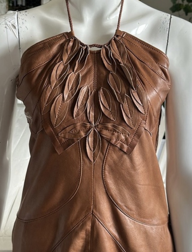 DANIER Leather Halter Dress - photo 4