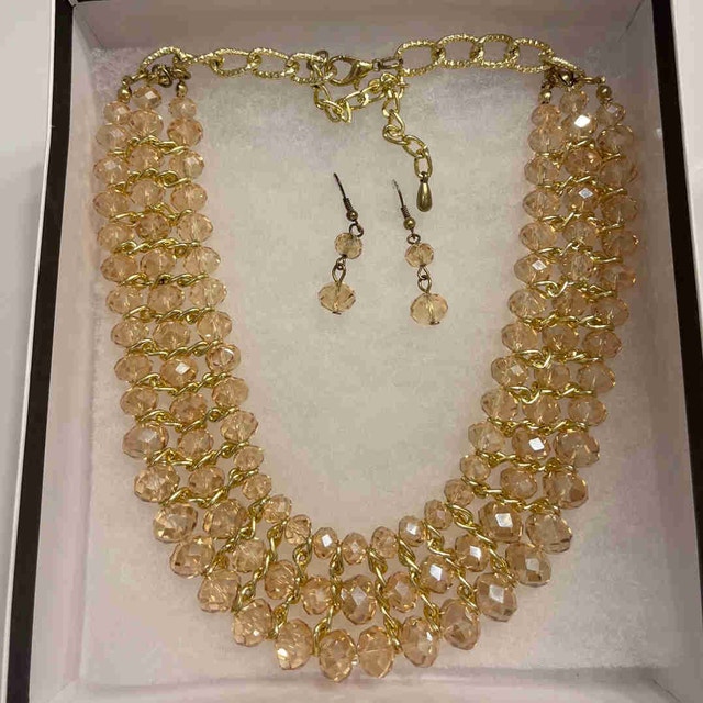 Italian Glass Necklace and Earrings
